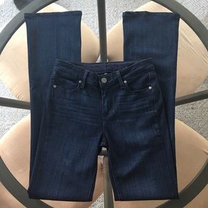 PAIGE Manhattan Bootcut Dark Wash Denim Jeans